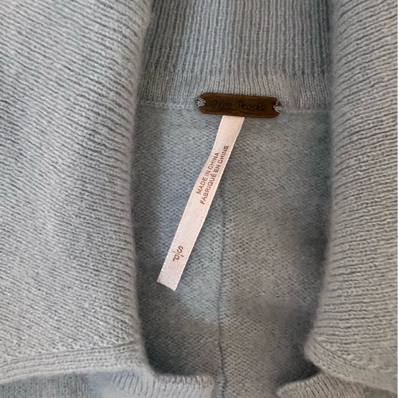 Free People Baby Blue Paloma Cashmere Cardigan - Picture 6 of 10